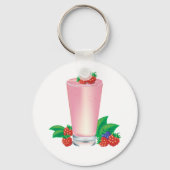 Porte-clés Rafraîchir Berry Smoothie Boisson Rose (Recto)