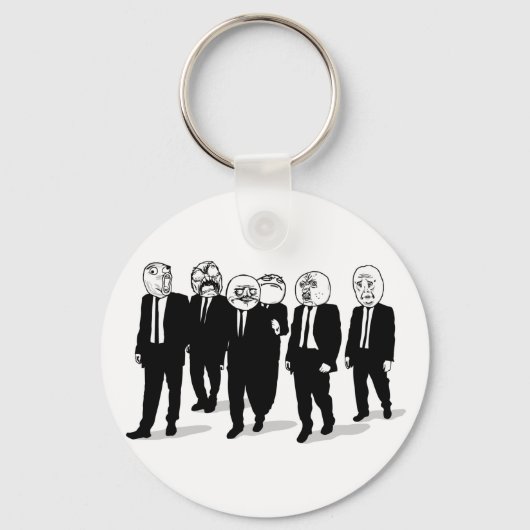 Porte-clés Rage Comic Mème Face À Marcher. Me Gusta. (Recto)