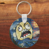 Porte-clés Rage Face Mème Face Comique Classy Peinture (Recto)