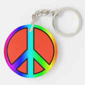 Porte-clés Rainbow Ban the Bomb CND Graphic (Dos)