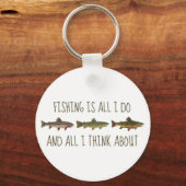 Porte-clés Rainbow Brown Brook Trout Fishing Quote (Recto)