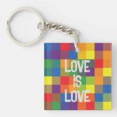 Porte-clés Rainbow Buffalo Check Pride Plaid Personnaliser (Devant)