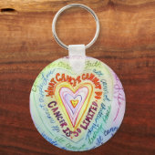 Porte-clés Rainbow Ce que le cancer ne peut pas faire Heart K (Recto)