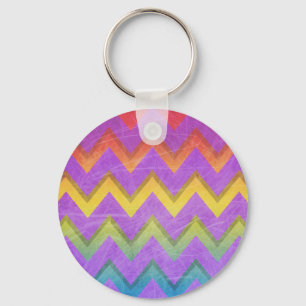 Porte-clés Rainbow Chevron par Shirley Taylor