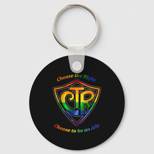 Porte-clés Rainbow CTR - LDS LGBT Ally (Recto)