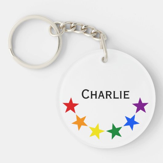 Porte-clés RAINBOW FLAG STARS II + vos idées (Devant)