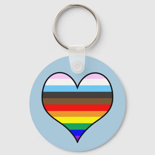 Porte-clés Rainbow Heart Keychain (Recto)