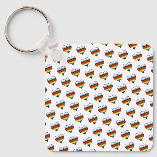 Porte-clés Rainbow Heart Motif (Recto)