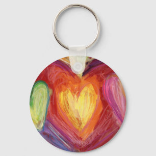 Porte-clés Rainbow Hearts Amour Pendentif Charme Porte - clé