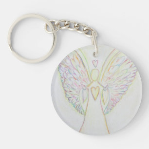Porte-clés Rainbow Hearts Guardian Angel Porte - clé personna