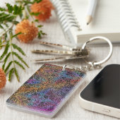 Porte-clés Rainbow Kaleidoscope Mandala (Devant droit)