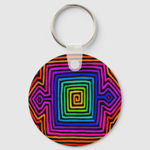 Porte-clés Rainbow Kuna Indian Mola