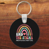 Porte-clés Rainbow Leopard End The Stigma Mental Health Matte (Verso)