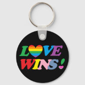 Porte-clés Rainbow Love Wins Pride Heart LGBT (Verso)