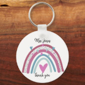Porte-clés Rainbow merci cadeau à l'enseignant (Verso)