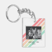 Porte-clés Rainbow Modern Custom 1- Cadeau photo (Devant gauche)