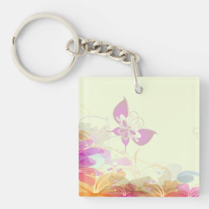 Porte-clés Rainbow Pastel Florals