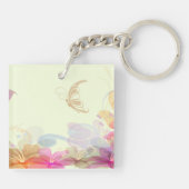 Porte-clés Rainbow Pastel Florals (Dos)