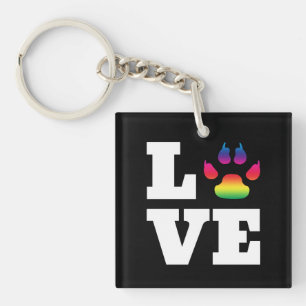 Porte-clés Rainbow paw