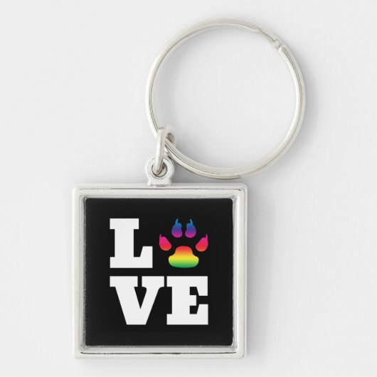 Porte-clés Rainbow paw (Devant)