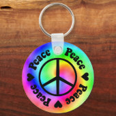 Porte-clés Rainbow Peace & Love Porte - clé (Recto)