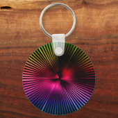 Porte-clés Rainbow Radial Burst Abstract (Verso)