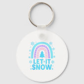 Porte-clés Rainbow Snowflake Christmas Winter Day Suprter Let (Recto)