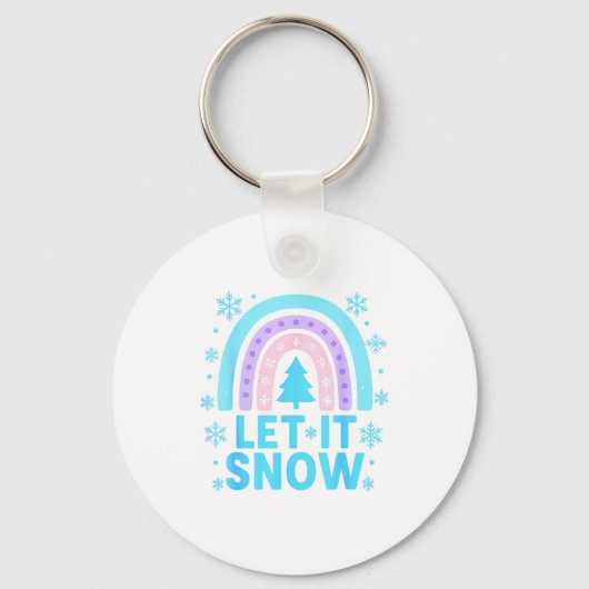 Porte-clés Rainbow Snowflake Christmas Winter Day Suprter Let (Recto)