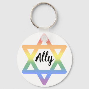 Porte-clés Rainbow Star de David Ally LGBTQ