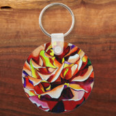 Porte-clés Rainbow Sunset Rose watercolor original (Recto)