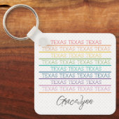 Porte-clés Rainbow Texas, Texas, Texas Porte - clé (Recto)