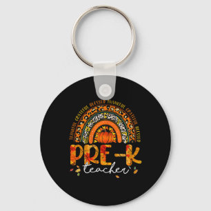 Porte-clés Rainbow Thankful PrK enseignant automne Thanksgivi