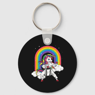 Porte-clés Rainbow Unicorn Karate Taekwondo Mixed martial art