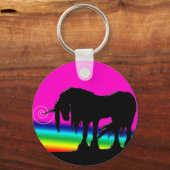 Porte-clés Rainbow Unicorn Party (Recto)
