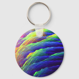 Porte-clés Rainbow Wispy Feather Mountains