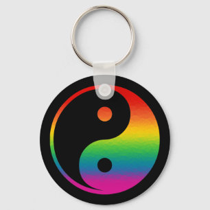 Porte-clés Rainbow Yin Yang