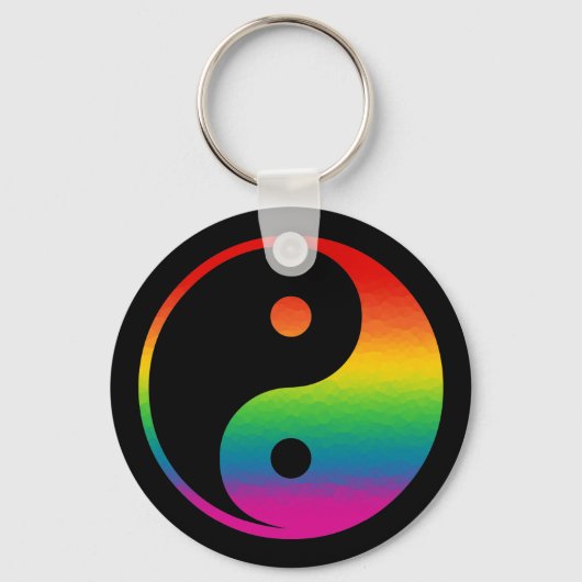 Porte-clés Rainbow Yin Yang (Recto)