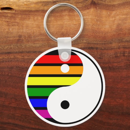 Porte-clés Rainbow Yin Yang (Recto)
