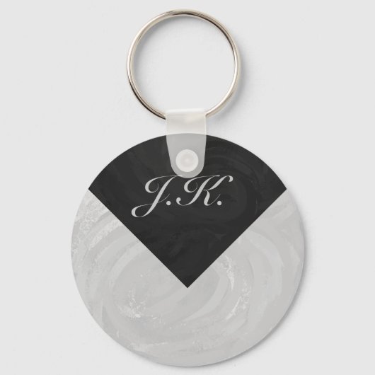 Porte-clés Rainy Sky Grey et le Monogramme noir (Recto)