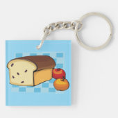 Porte-clés Raisin Bread Loaf and Red Apples (Dos)