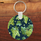 Porte-clés Raisin vert : Aquarelle Motif foncé (Verso)
