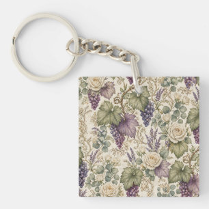 Porte-clés Raisins Antiques, Lavande & Roses Blanches