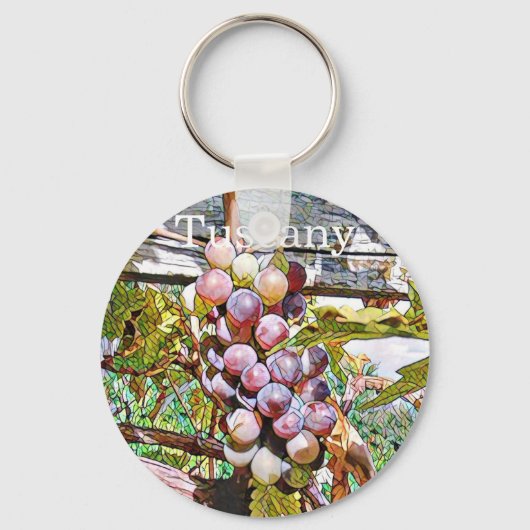 Porte-clés Raisins.Vitrage aux fruits.Toscane. (Recto)