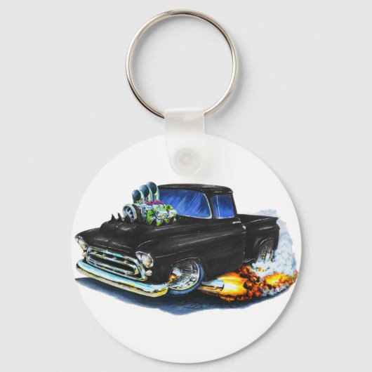 Porte-clés Ramassage noir Chevy 1957 (Recto)