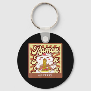 Porte-clés Ramen Cat Neko Anime Kawaii Amoureux des chats jap
