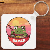 Porte-clés Ramen mangeant des grenouilles de Kawaii (Verso)
