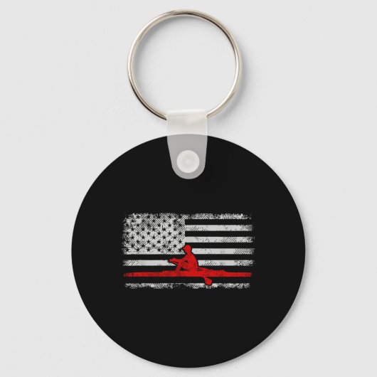 Porte-clés Rameur au drapeau américain (Recto)