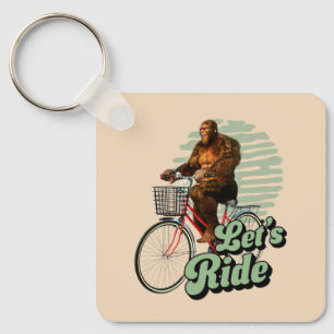 Porte-clés Randonnée à vélo dans la forêt de Sasquatch