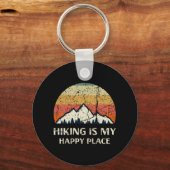 Porte-clés Randonnée - Randonnée Est Mon Endroit Heureux (Recto)