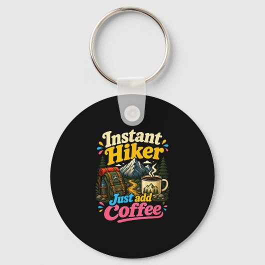 Porte-clés Randonneur instantané, ajoutez simplement du café, (Recto)